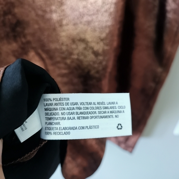 💕2/$20💕A‎  New Day Shimmery Bronze Metallic Sheath Dress NWT - Picture 7 of 7